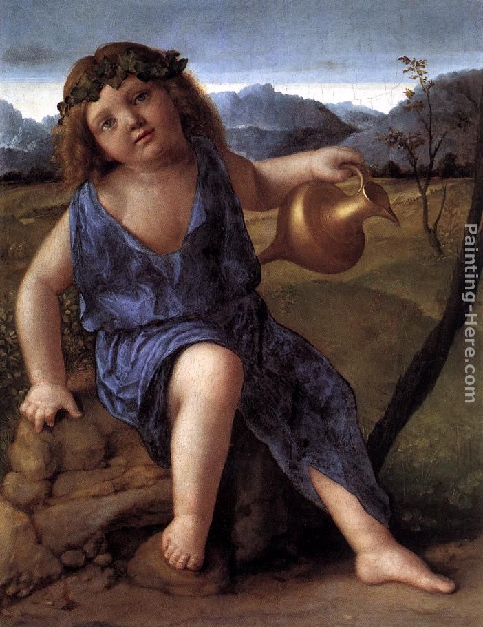 Young Bacchus painting - Giovanni Bellini Young Bacchus art painting